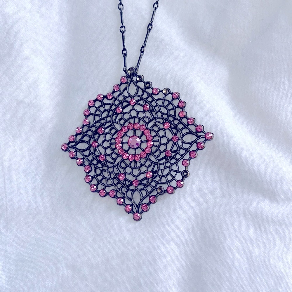 Beautiful pink stone necklace
